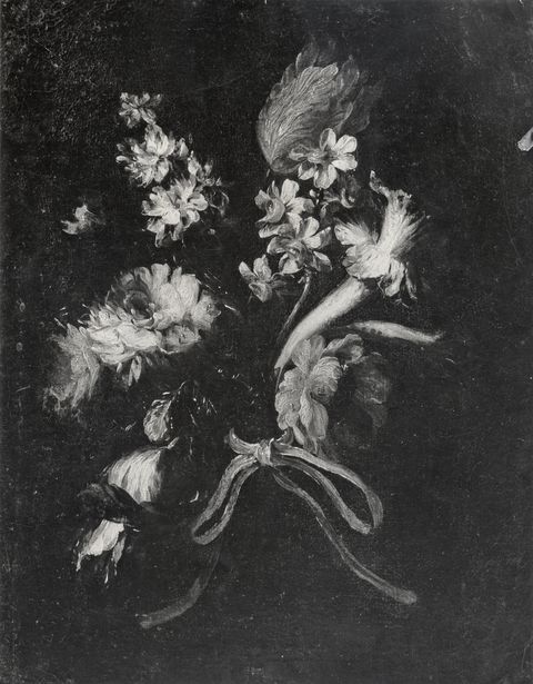 Anonimo — Caffi Margherita - sec. XVII/ XVIII - Natura morta con fiori — insieme